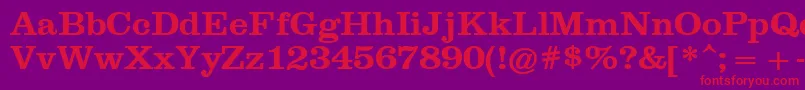 ClarendonРџРѕР»СѓР¶РёСЂРЅС‹Р№ Font – Red Fonts on Purple Background