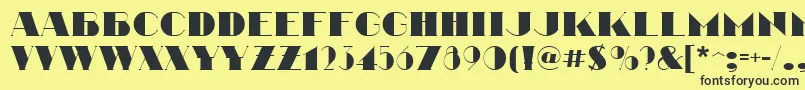 NathanRegular Font – Black Fonts on Yellow Background