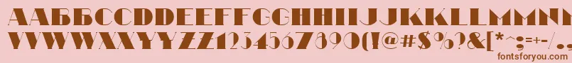 NathanRegular Font – Brown Fonts on Pink Background