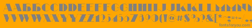 NathanRegular Font – Gray Fonts on Orange Background