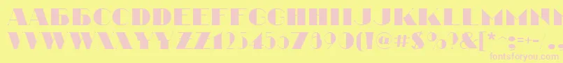 NathanRegular Font – Pink Fonts on Yellow Background