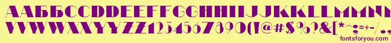 NathanRegular Font – Purple Fonts on Yellow Background