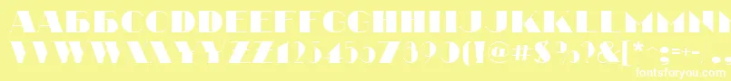 NathanRegular Font – White Fonts on Yellow Background