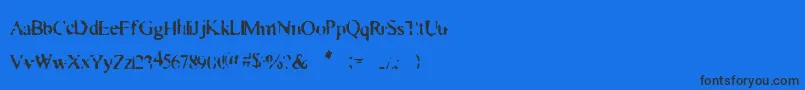 Timeszoo Font – Black Fonts on Blue Background