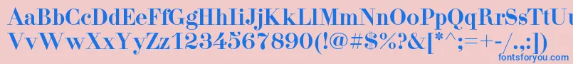 Didonac Font – Blue Fonts on Pink Background