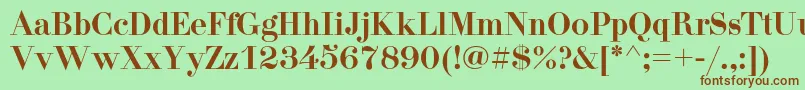 Didonac Font – Brown Fonts on Green Background