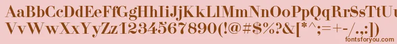 Didonac Font – Brown Fonts on Pink Background