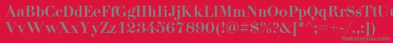 Didonac-Schriftart – Graue Schriften auf rotem Hintergrund