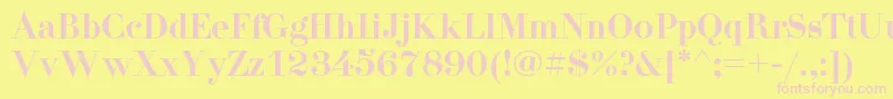 Didonac Font – Pink Fonts on Yellow Background