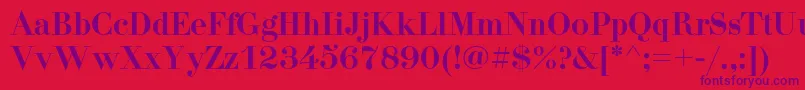 Didonac Font – Purple Fonts on Red Background