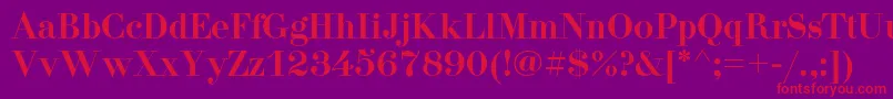 Didonac Font – Red Fonts on Purple Background