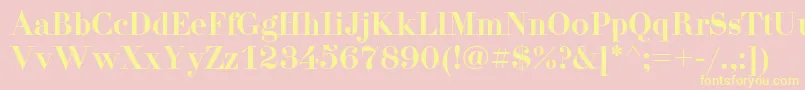 Didonac Font – Yellow Fonts on Pink Background