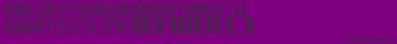 VenturesRegular Font – Black Fonts on Purple Background