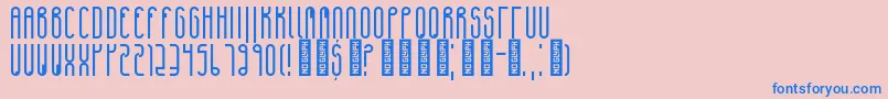 VenturesRegular Font – Blue Fonts on Pink Background