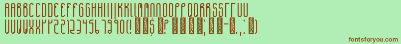 VenturesRegular Font – Brown Fonts on Green Background