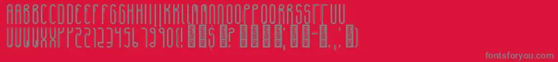 VenturesRegular Font – Gray Fonts on Red Background