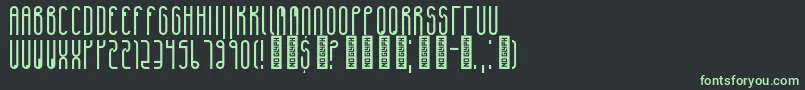 VenturesRegular Font – Green Fonts on Black Background