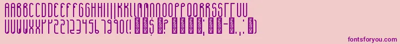 VenturesRegular Font – Purple Fonts on Pink Background