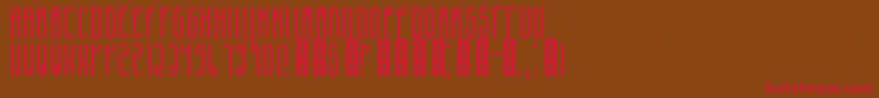 VenturesRegular Font – Red Fonts on Brown Background
