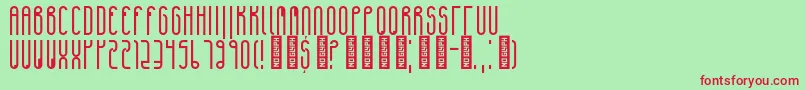 VenturesRegular Font – Red Fonts on Green Background