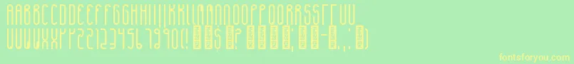 VenturesRegular Font – Yellow Fonts on Green Background