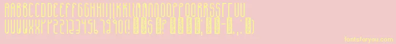 VenturesRegular Font – Yellow Fonts on Pink Background