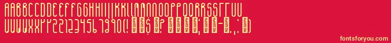 VenturesRegular Font – Yellow Fonts on Red Background