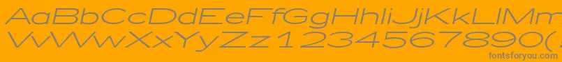 Zeppelin51Italic Font – Gray Fonts on Orange Background