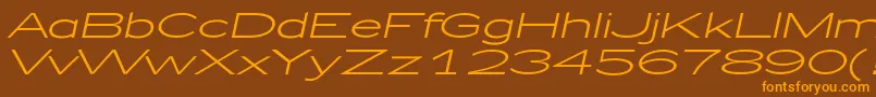 fuente Zeppelin51Italic – Fuentes Naranjas Sobre Fondo Marrón