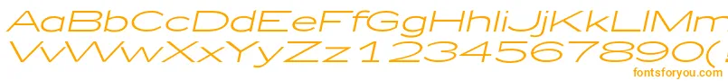 Zeppelin51Italic-Schriftart – Orangefarbene Schriften auf weißem Hintergrund