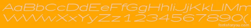 Zeppelin51Italic Font – Pink Fonts on Orange Background