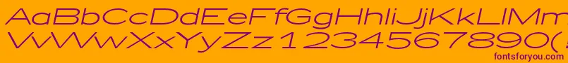 Zeppelin51Italic Font – Purple Fonts on Orange Background