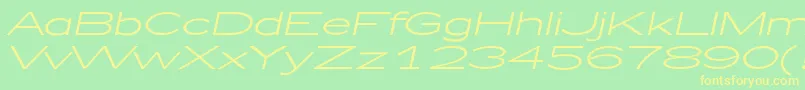 Zeppelin51Italic Font – Yellow Fonts on Green Background