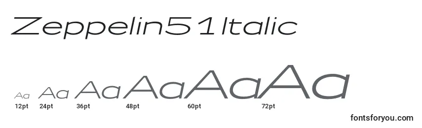 Zeppelin51Italic Font Sizes