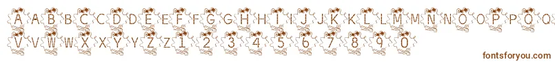 Шрифт BjfThread – коричневые шрифты на белом фоне