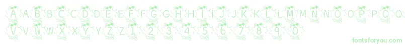 BjfThread Font – Green Fonts on White Background