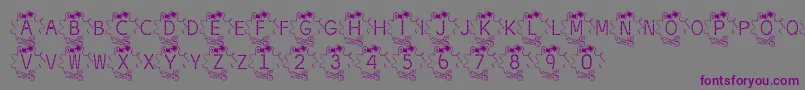 BjfThread-Schriftart – Violette Schriften auf grauem Hintergrund
