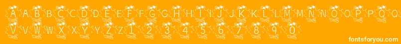 BjfThread Font – White Fonts on Orange Background