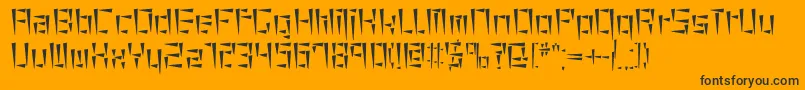 Cuneiform Font – Black Fonts on Orange Background