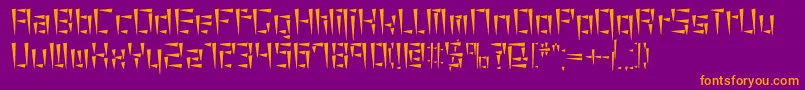 Cuneiform Font – Orange Fonts on Purple Background