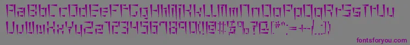 Cuneiform Font – Purple Fonts on Gray Background