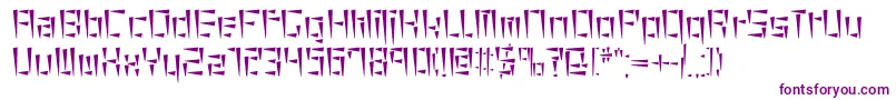 Cuneiform-Schriftart – Violette Schriften auf weißem Hintergrund