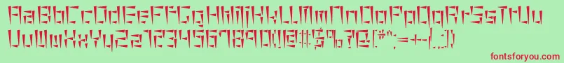 Cuneiform Font – Red Fonts on Green Background