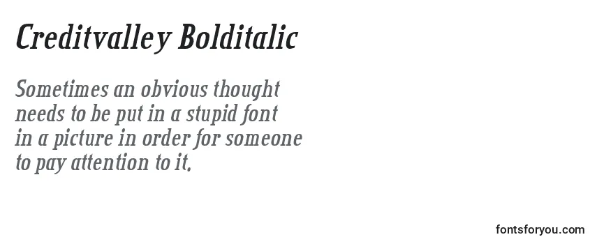 Creditvalley Bolditalic-fontti