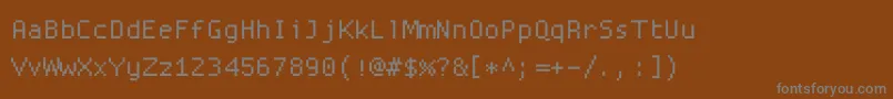 Шрифт Proggysquarett – серые шрифты на коричневом фоне
