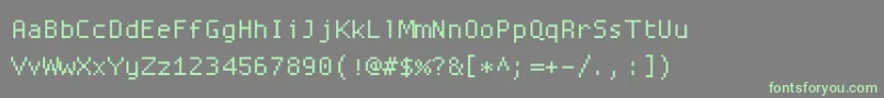 Proggysquarett-fontti – vihreät fontit harmaalla taustalla