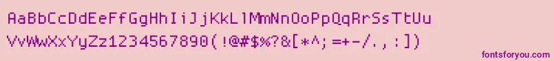 Proggysquarett Font – Purple Fonts on Pink Background