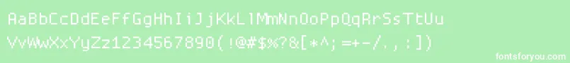 Proggysquarett Font – White Fonts on Green Background