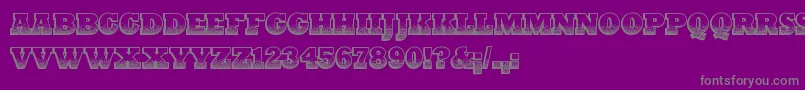 Fonte PrintOldyz – fontes cinzas em um fundo violeta