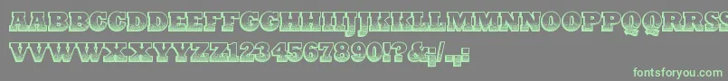 PrintOldyz Font – Green Fonts on Gray Background